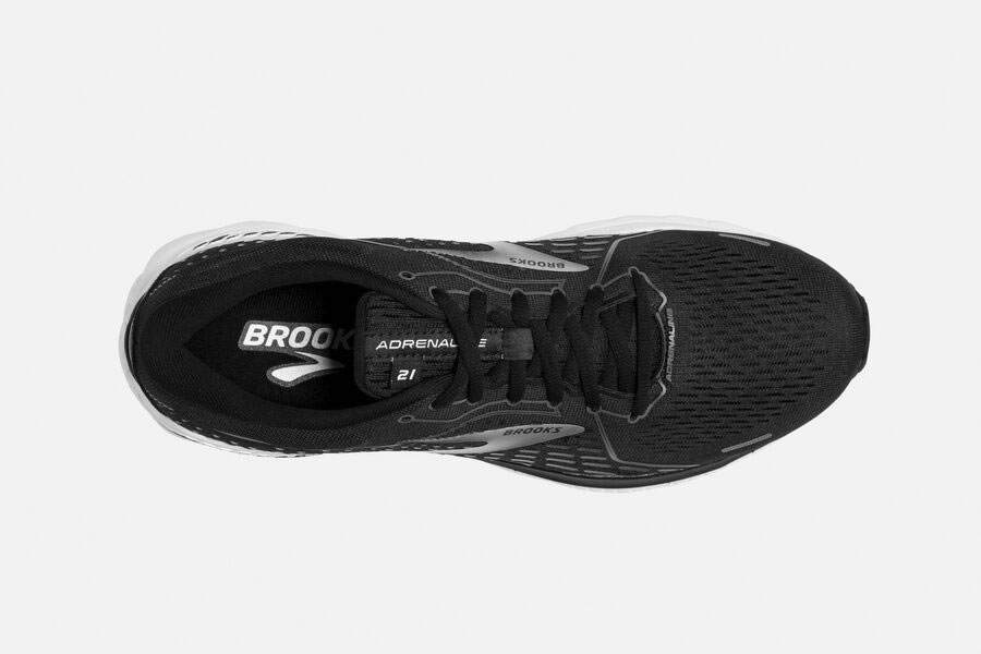 Brooks Adrenaline GTS 21 Men\'s Road Running Shoes Black Pearl/White